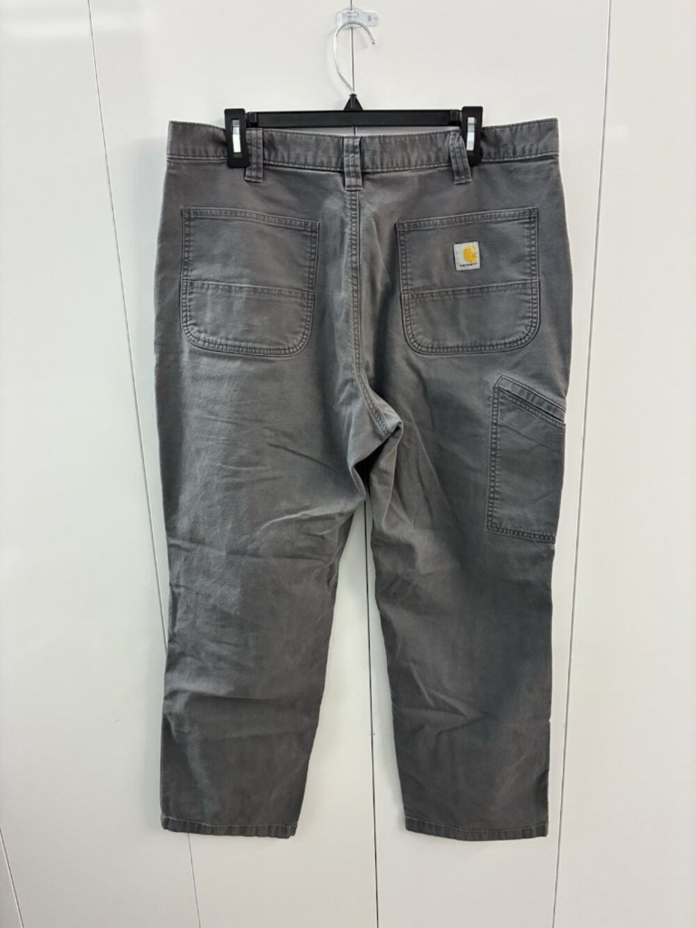 Carhartt Pants Mens 38x32 Gray Relaxed Fit Workwear Stretch 102291 039